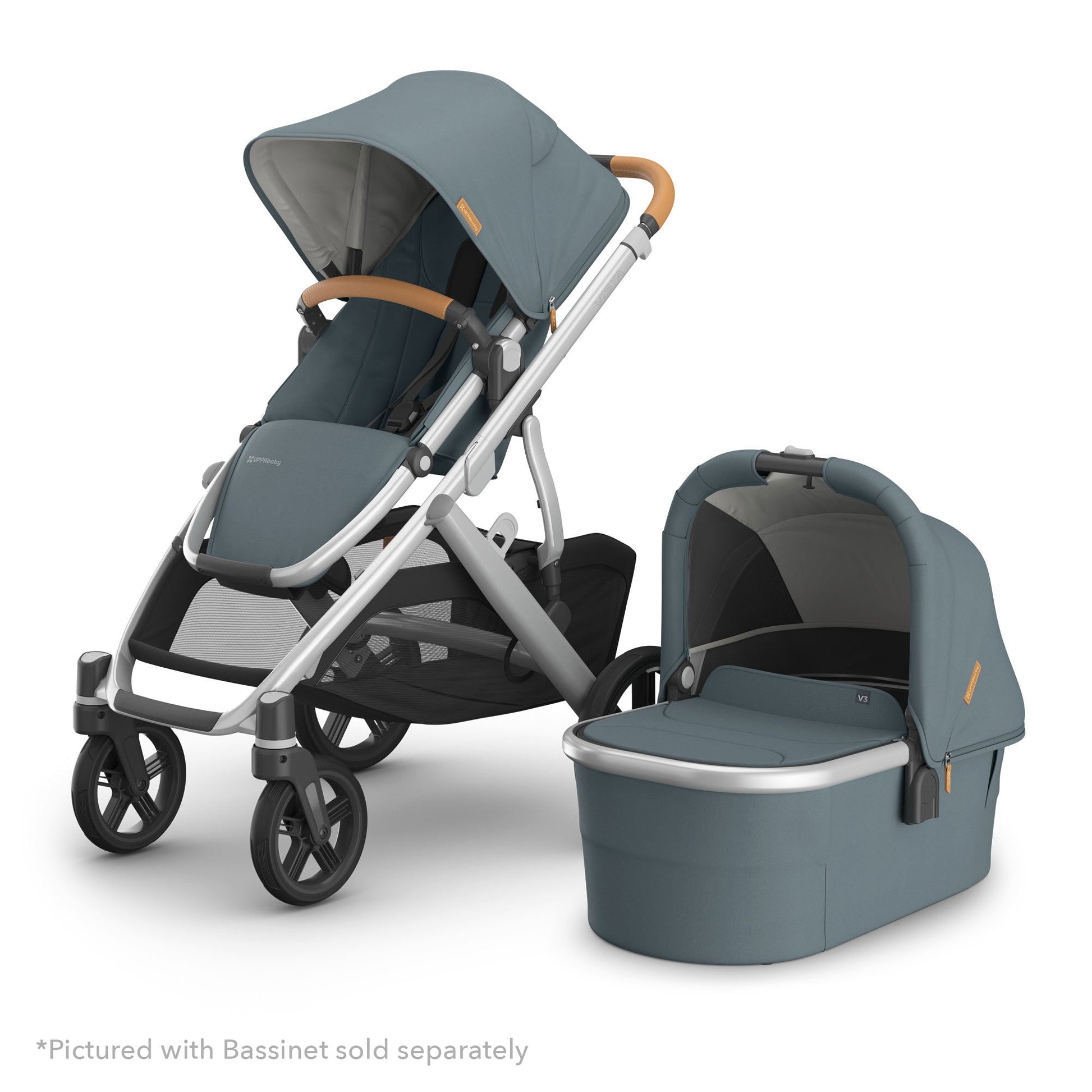 UPPAbaby VISTA V3 Stroller and Bassinet - CALLUM (Stone Blue)