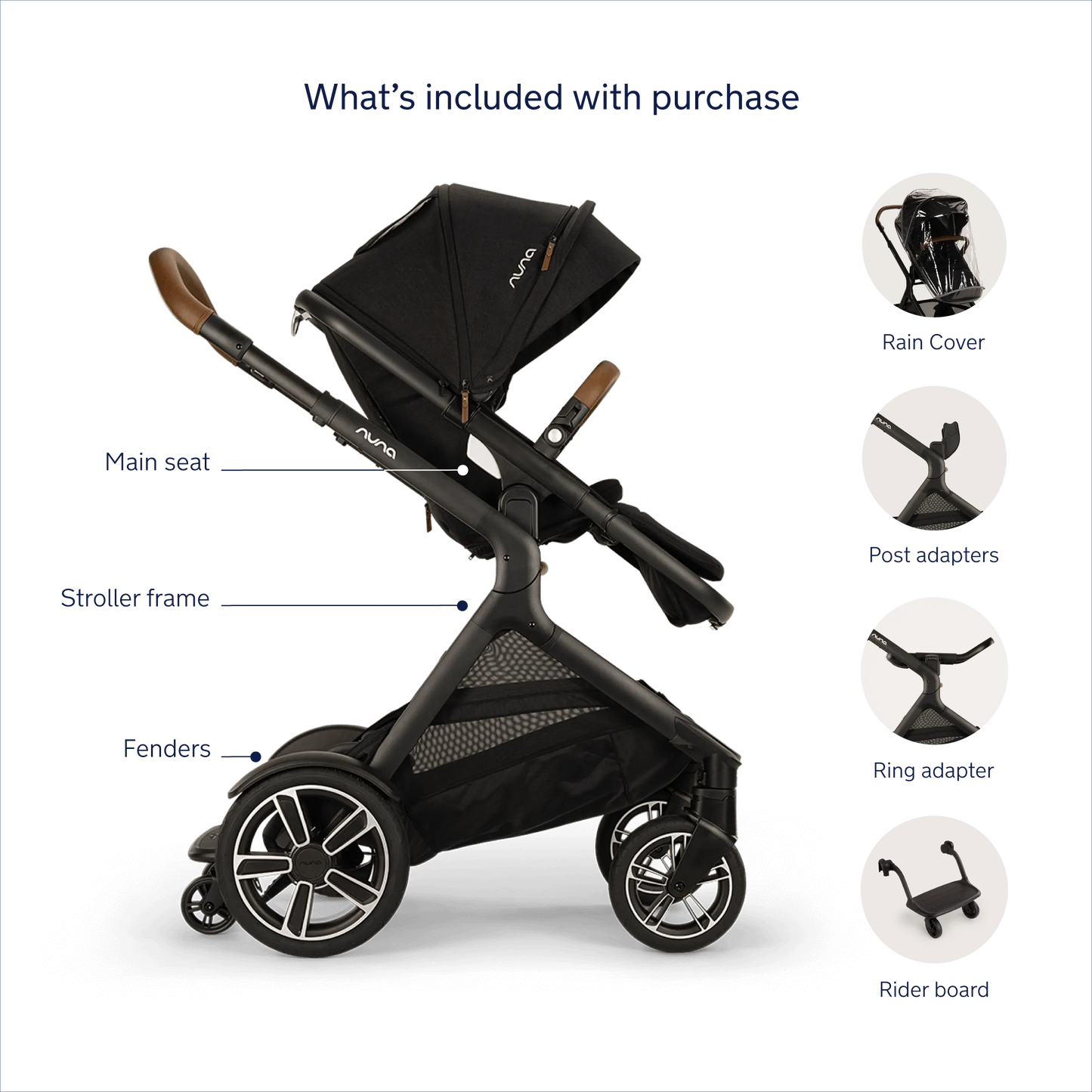 Nuna DEMI Next Stroller with Rider Board