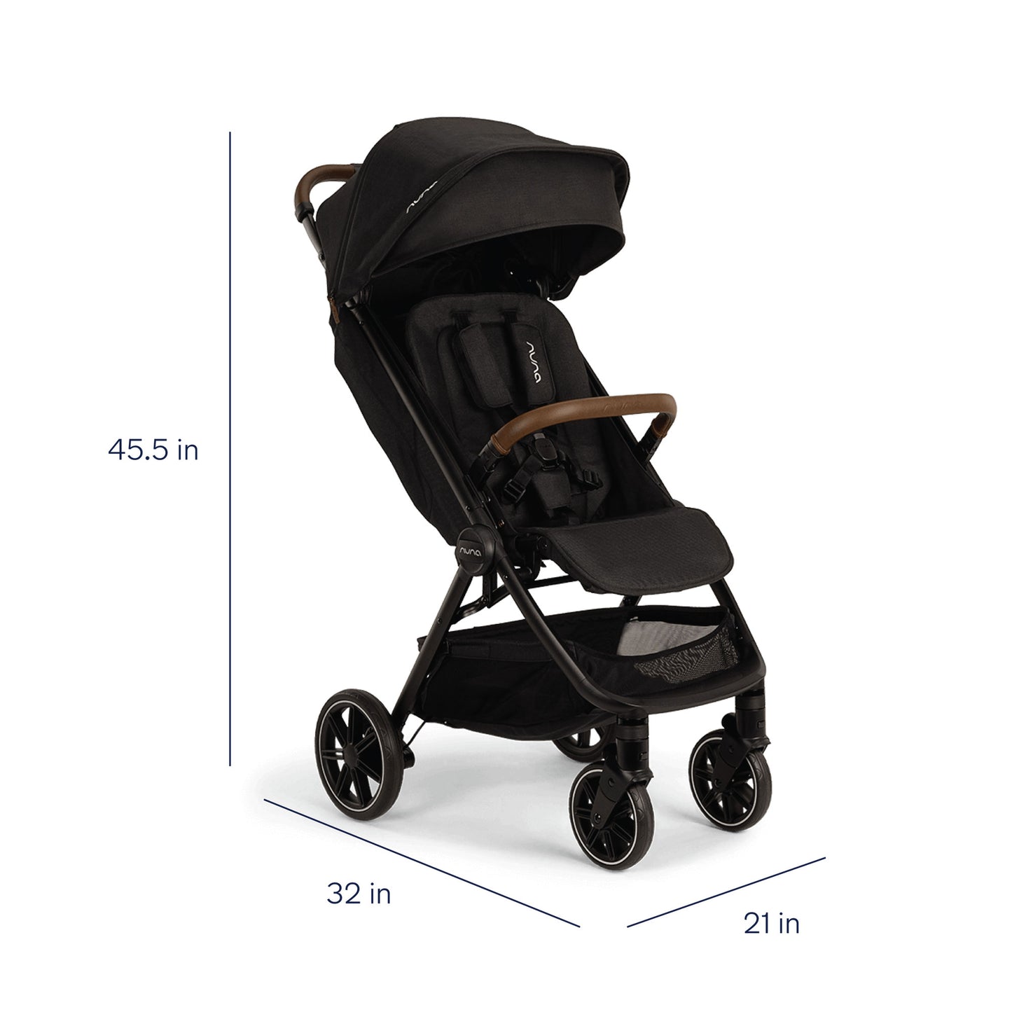 Nuna TRVL LX Stoller and PIPA Urbn Car Seat Travel System - Caviar