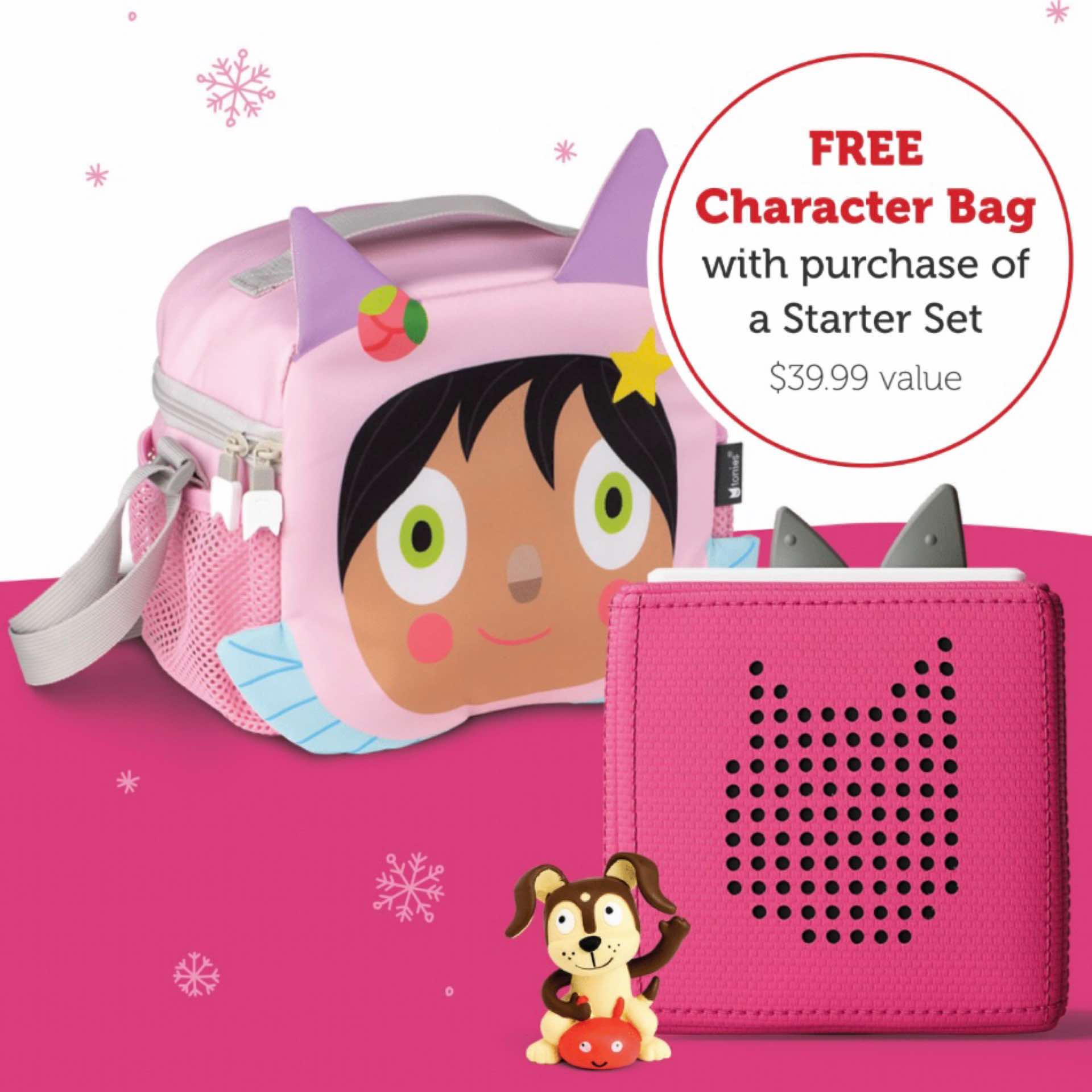 Toniebox Starter Set with Free Character Bag - Holiday 24' Promotion - Pink