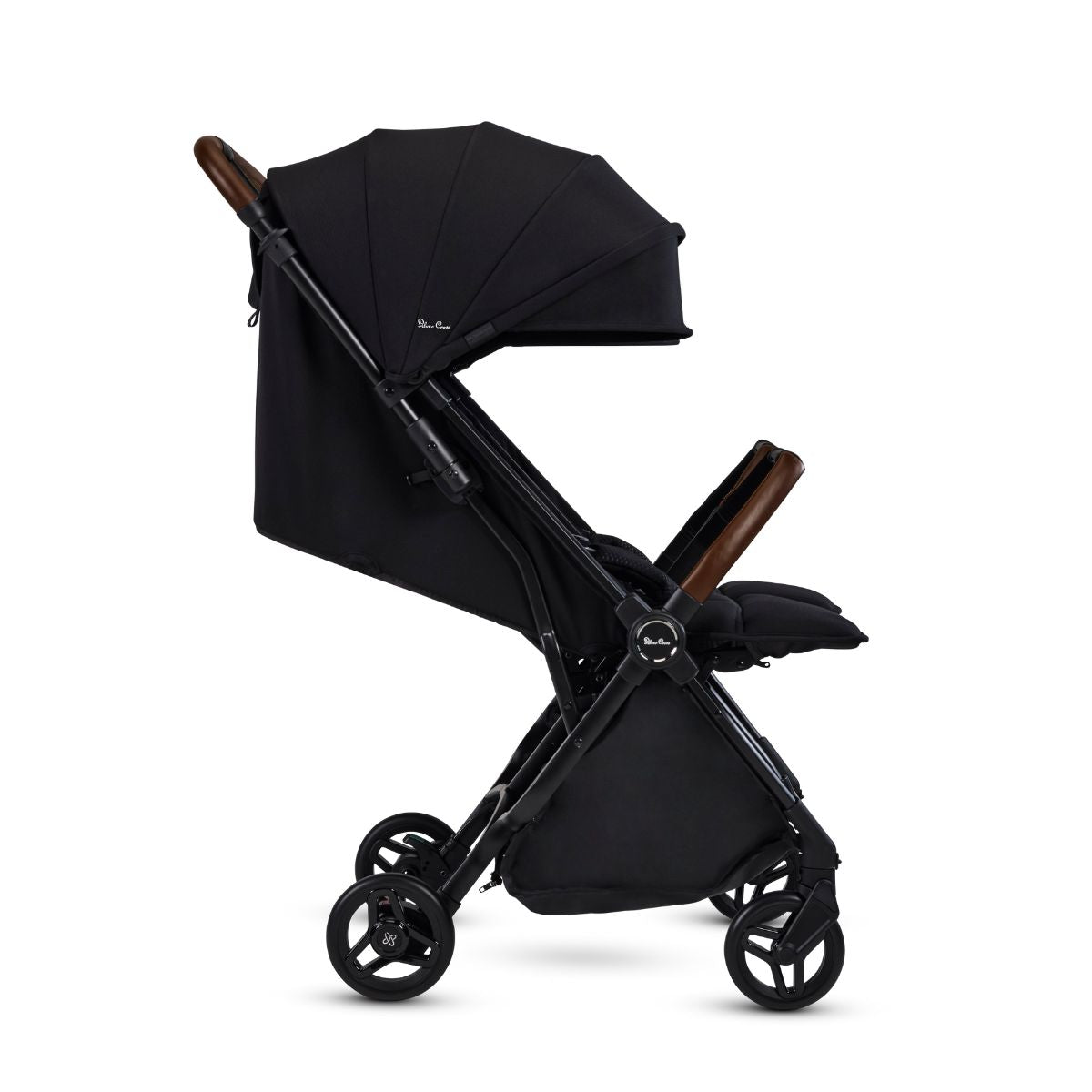 Silver Cross Jet Double Compact Side by Side Stroller - Black