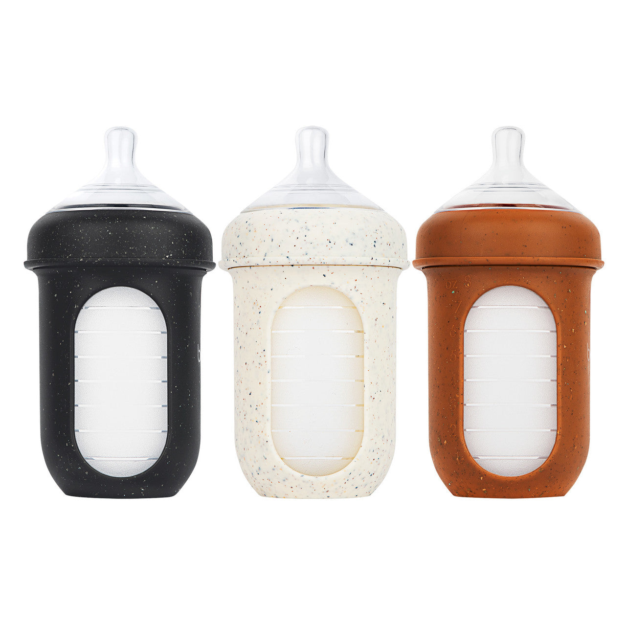 Boon NURSH Silicone Pouch Bottle - 8oz - 3pk - Speckle Multi