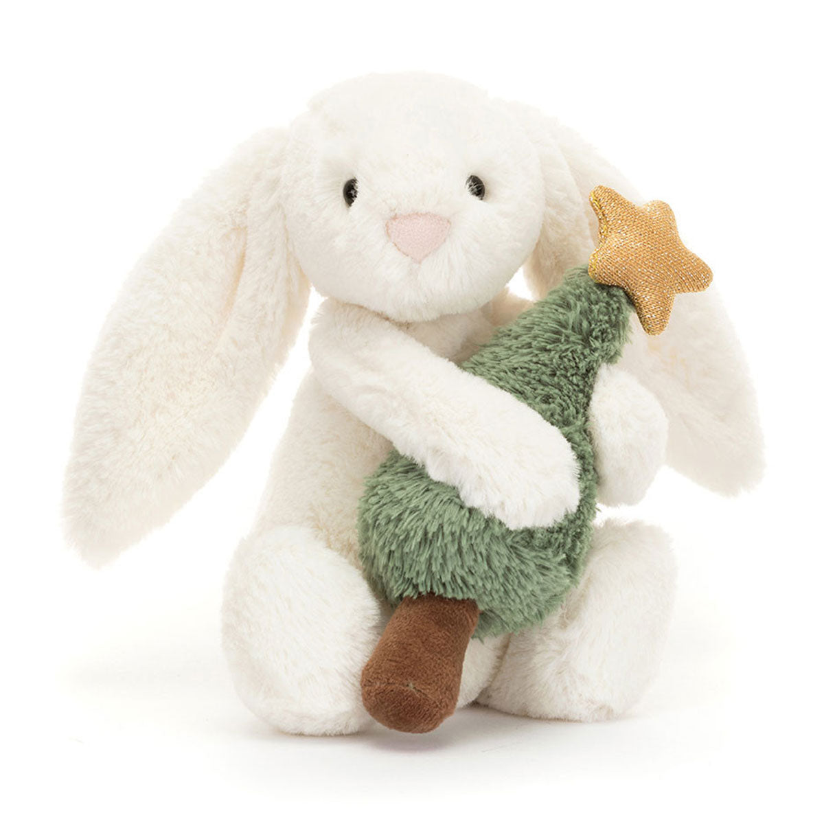 Jellycat Seasonal Little Bashful Bunny - Cream - Christmas Tree