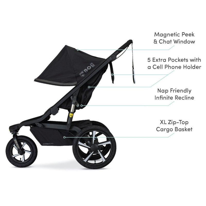 BOB Alterrain Pro Jogging Stroller Features - Black