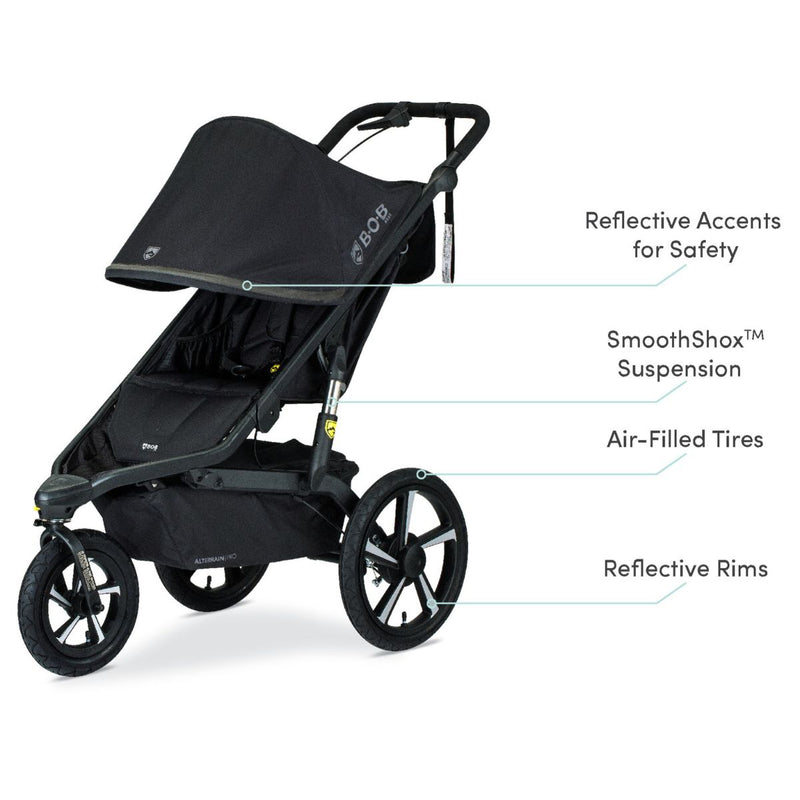 BOB Alterrain Pro Jogging Stroller Features - Black