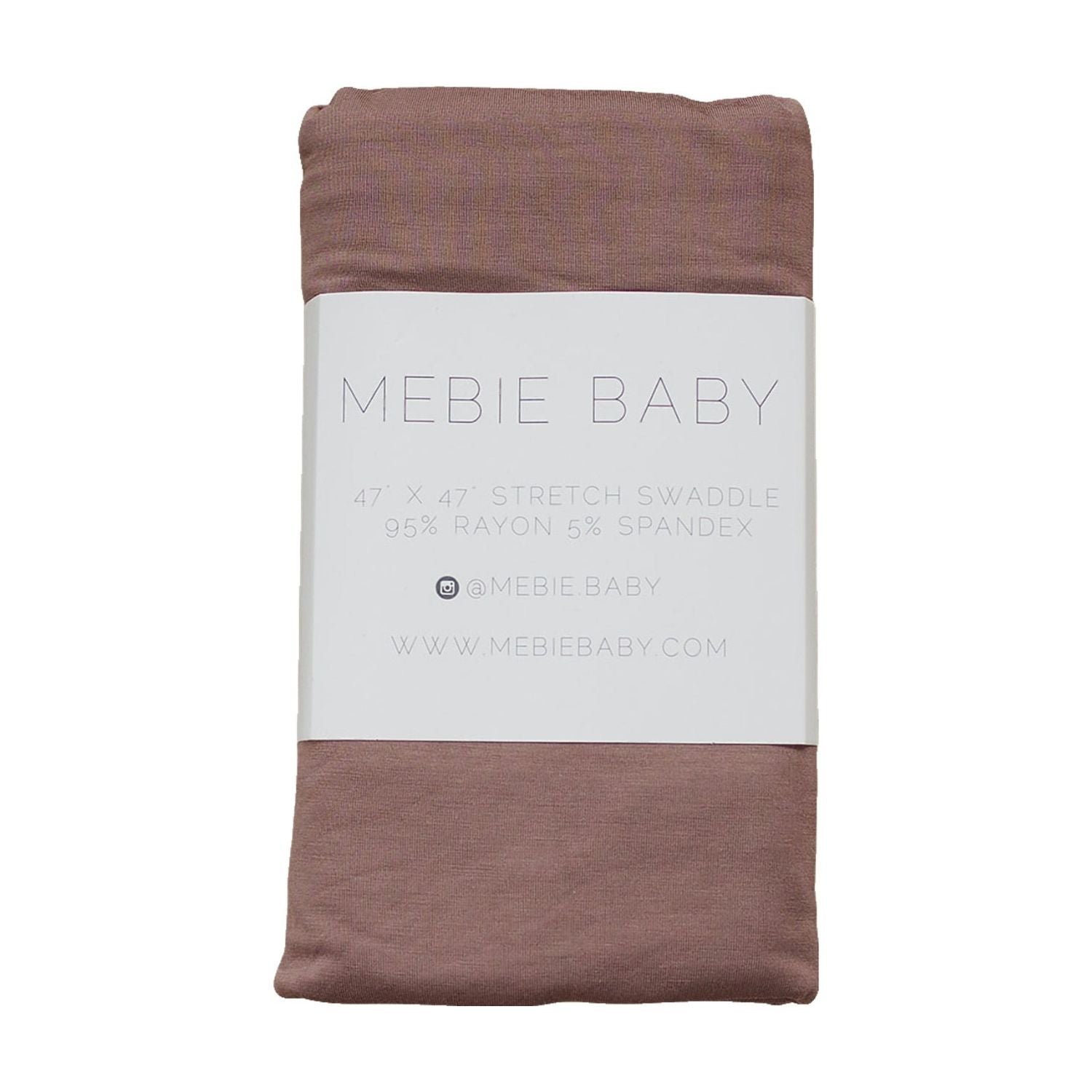 Mebie Baby Bamboo Stretch Swaddle Blanket - Plum