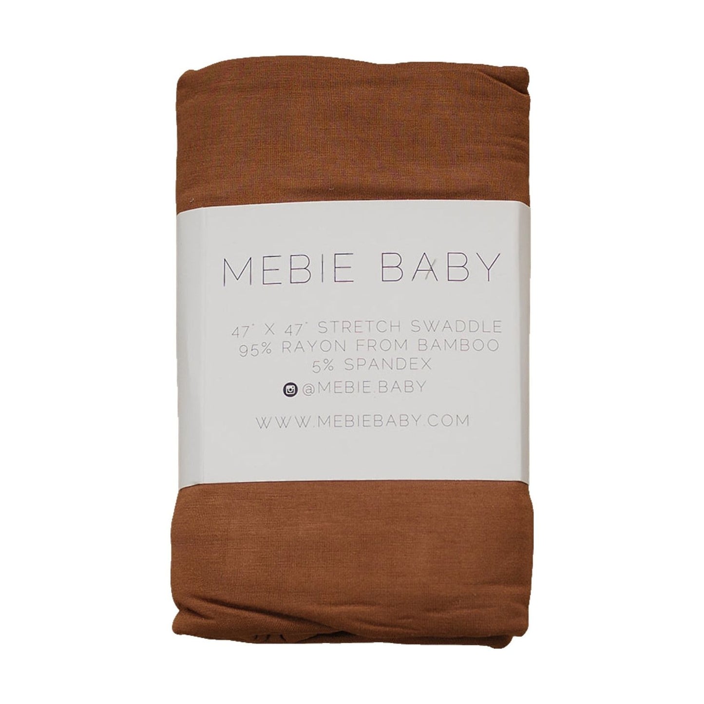 Mebie Baby Bamboo Stretch Swaddle Blanket - Rust