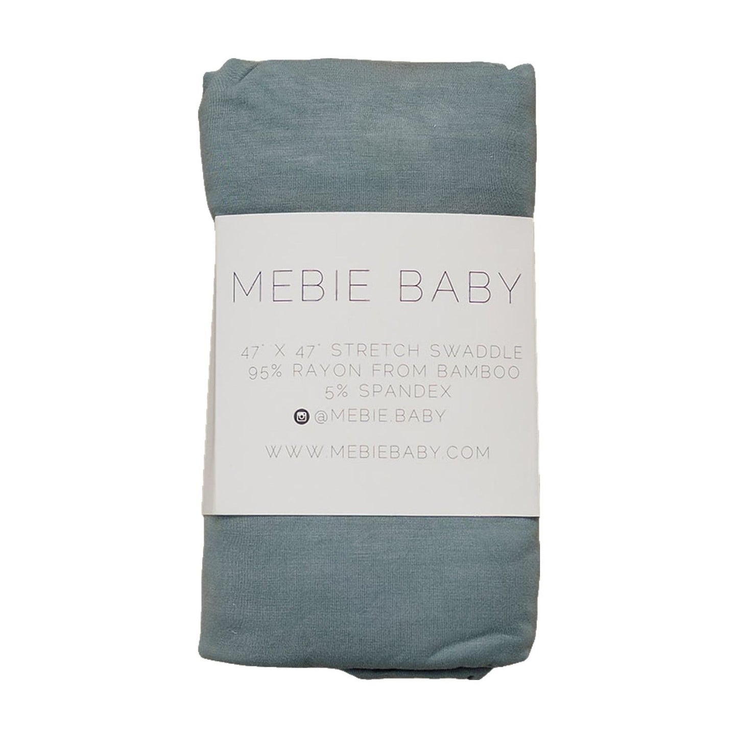 Mebie Baby Bamboo Stretch Swaddle Blanket - Dusty Blue