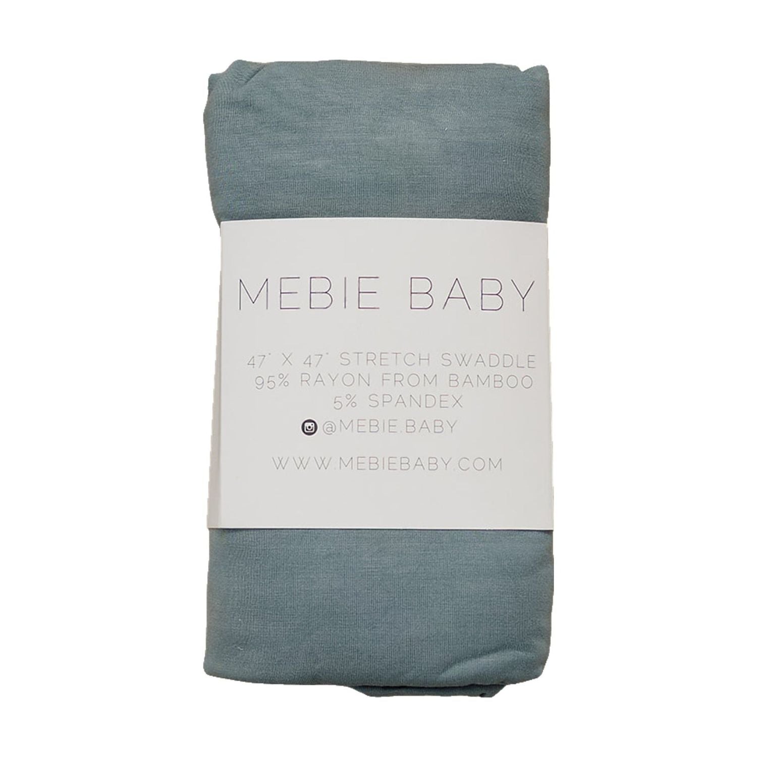 Mebie Baby Bamboo Stretch Swaddle Blanket - Dusty Blue