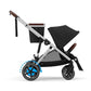 Cybex e-Gazelle S Stroller - Moon Black with Silver Frame