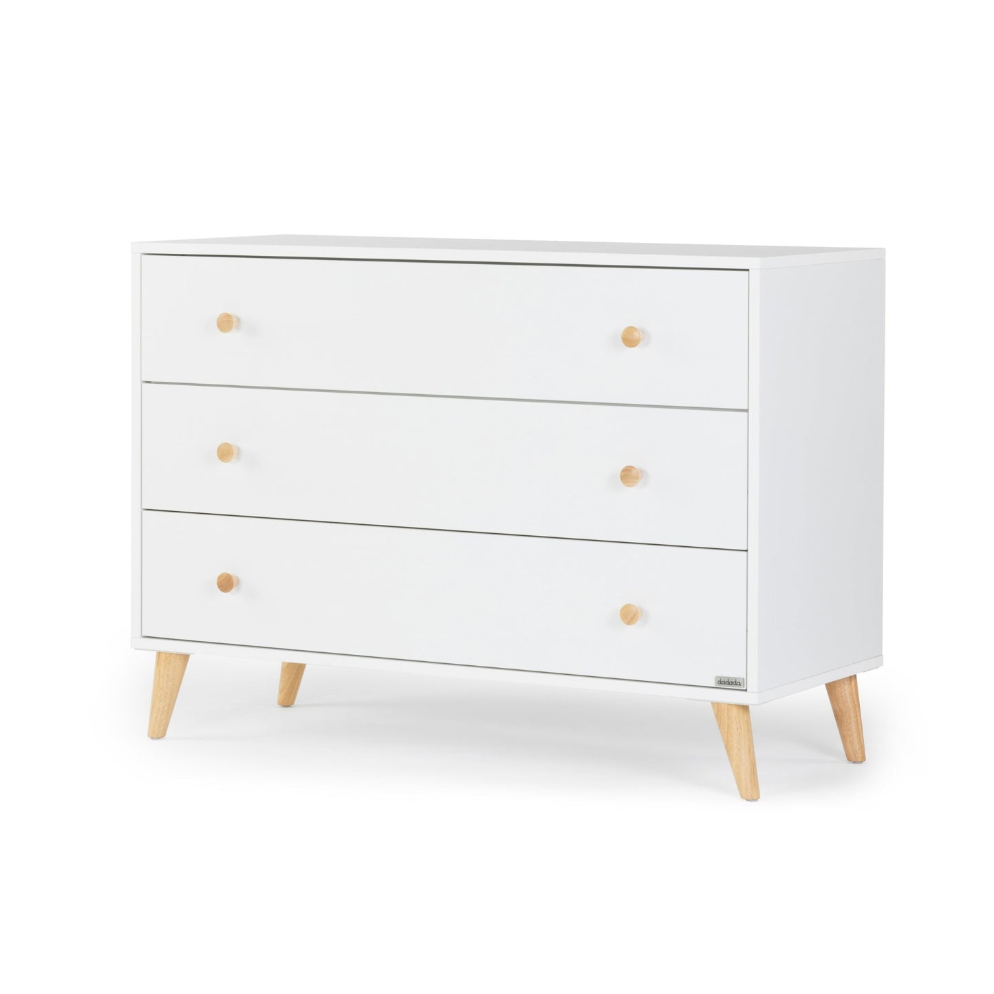 Dadada Austin 3-Drawer Dresser - White / Natural