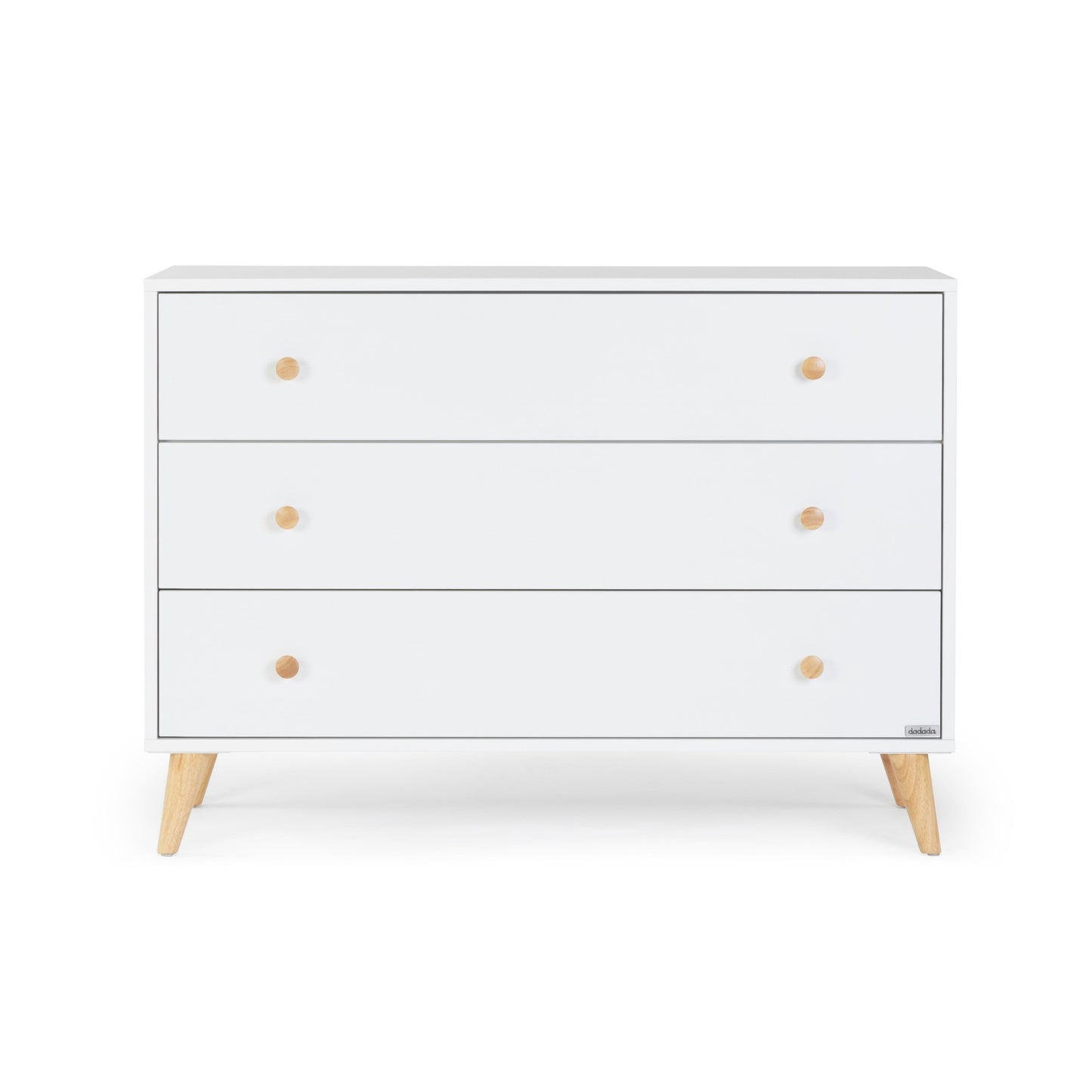 Dadada Austin 3-Drawer Dresser - White / Natural