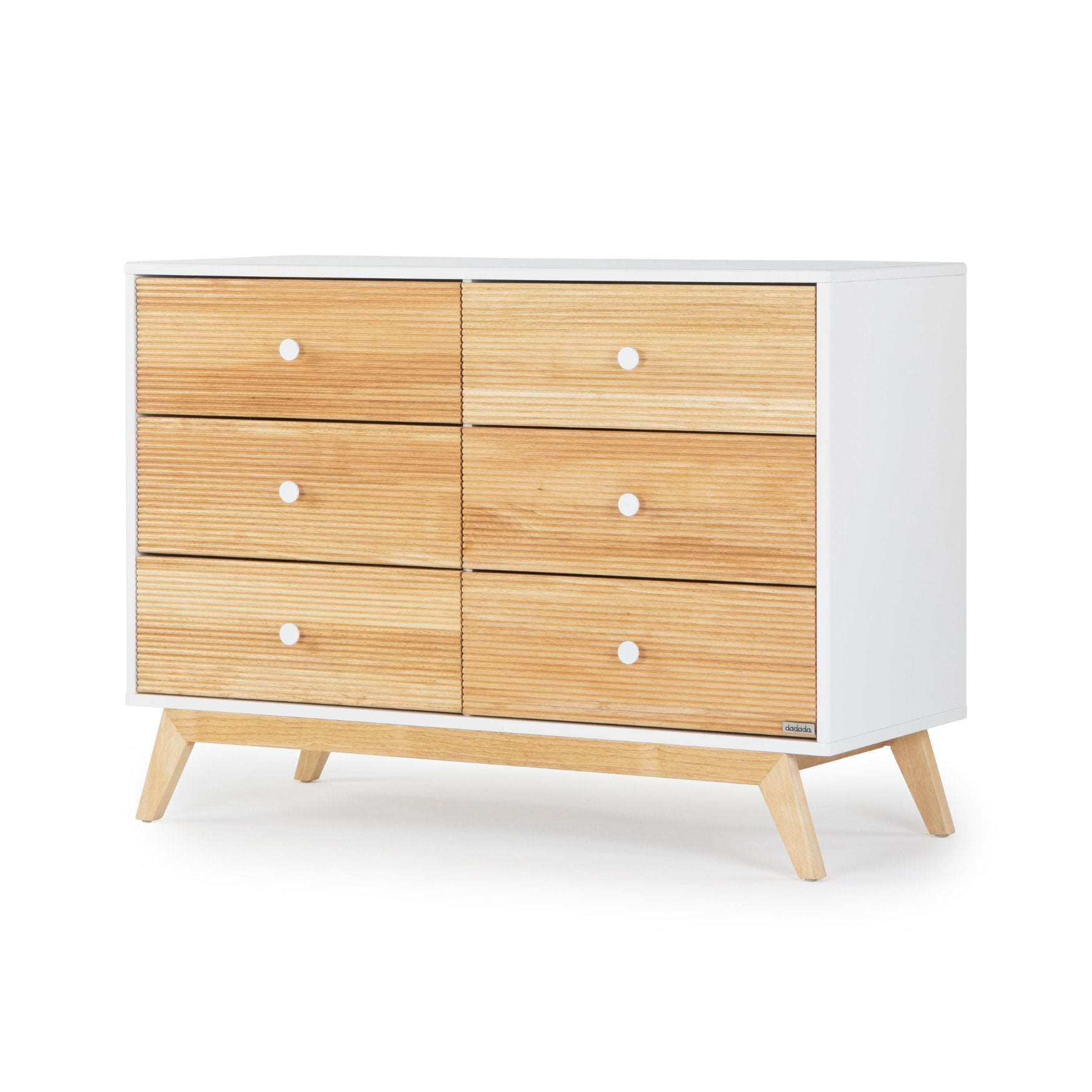 Dadada Merry 6-Drawer Dresser - White / Natural