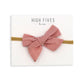 High Fives Linen Bow Nylon Headband - Dusty Pink