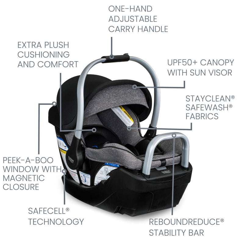 Britax Willow SC Infant Car Seat - Pindot Onyx