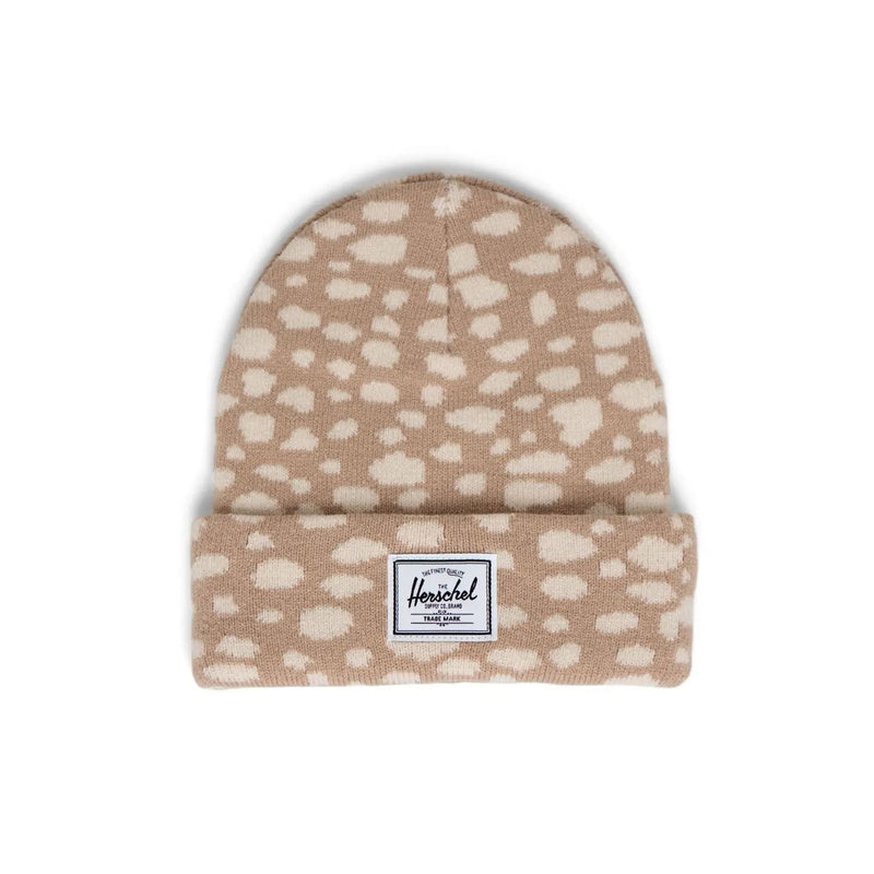 Herschel Supply Co Elmer Beanie - Kids - Savanna Spots - Light Taupe / White