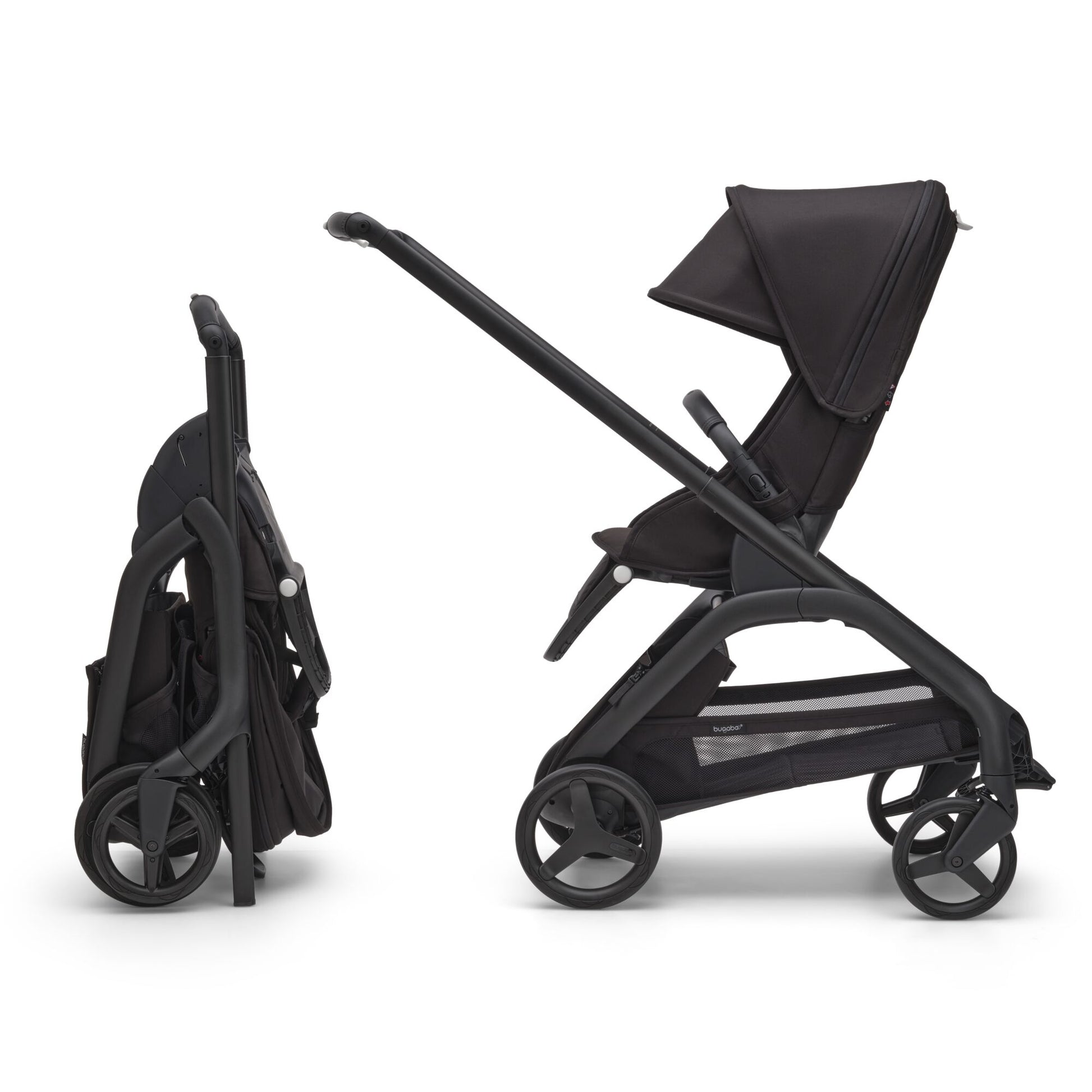 Bugaboo Dragonfly Complete Stroller with Seat and Bassinet - Black/Midnight Black