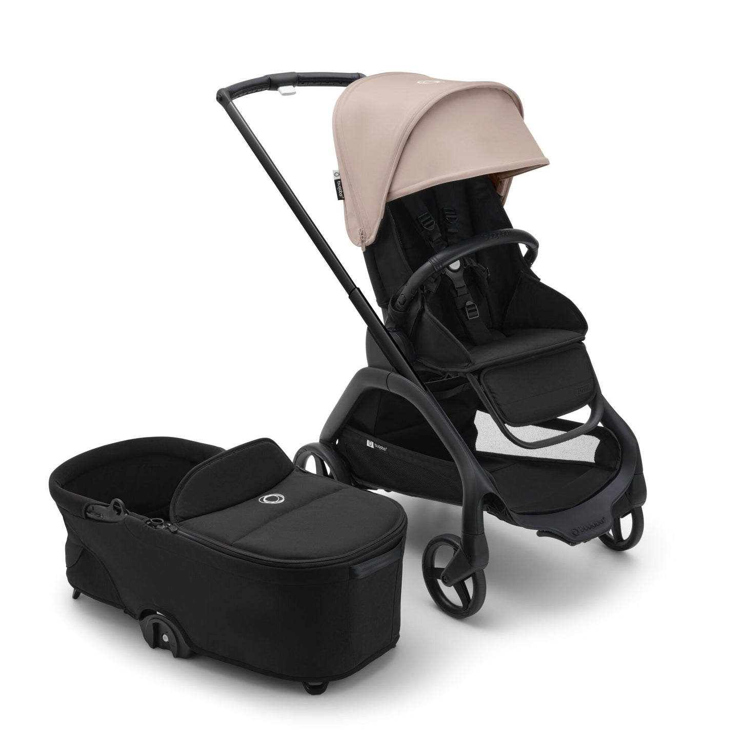 Bugaboo Dragonfly Complete Stroller with Seat and Bassinet - Black / Desert Taupe