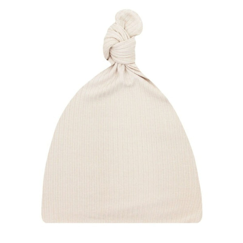 Lou Lou and Company Ribbed Top Knot Hat - Cove