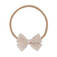 Lou Lou and Company Tulle Bow Headband - Medium - Tan Dot