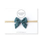 Modern Piggy Mini Piggy Bow - Nylon Headband - Harbor Grid