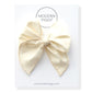 Modern Piggy Petite Party Bow - Nylon Headband - Whisper