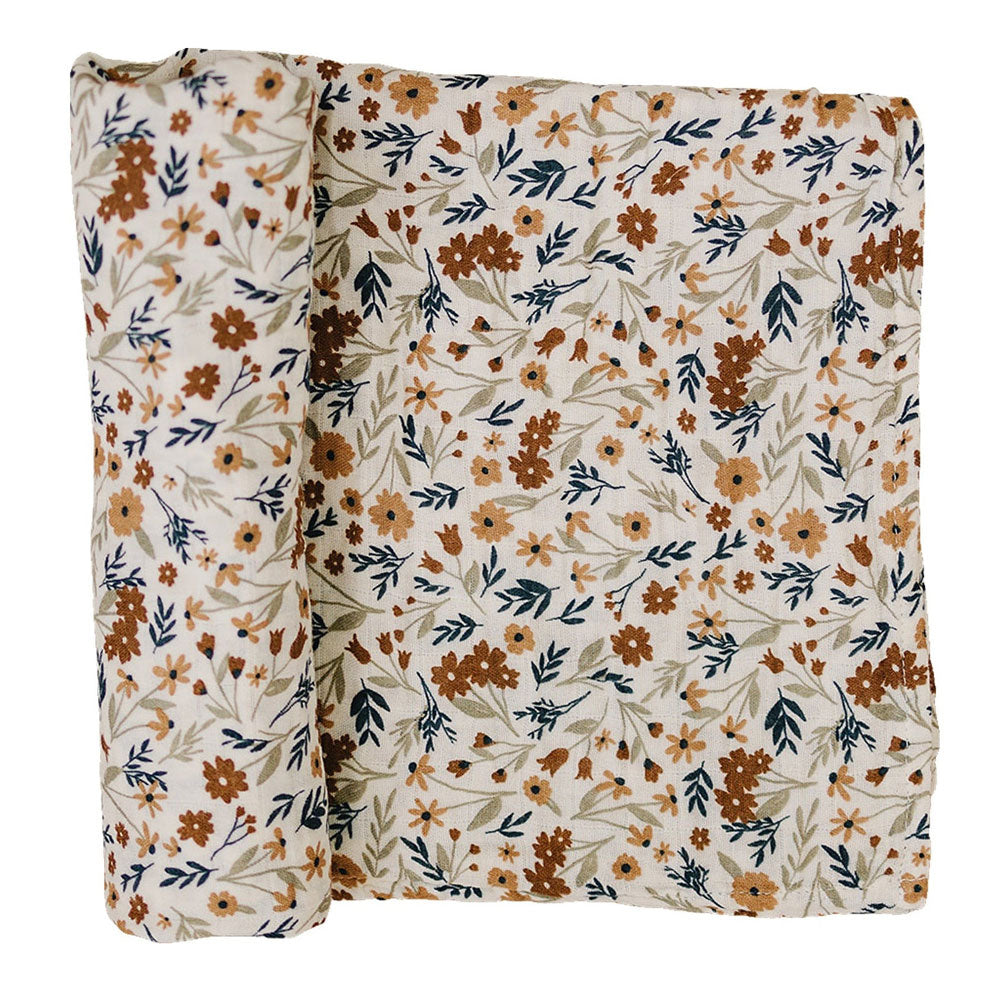 Mebie Baby Muslin Swaddle Blanket - Harvest Floral