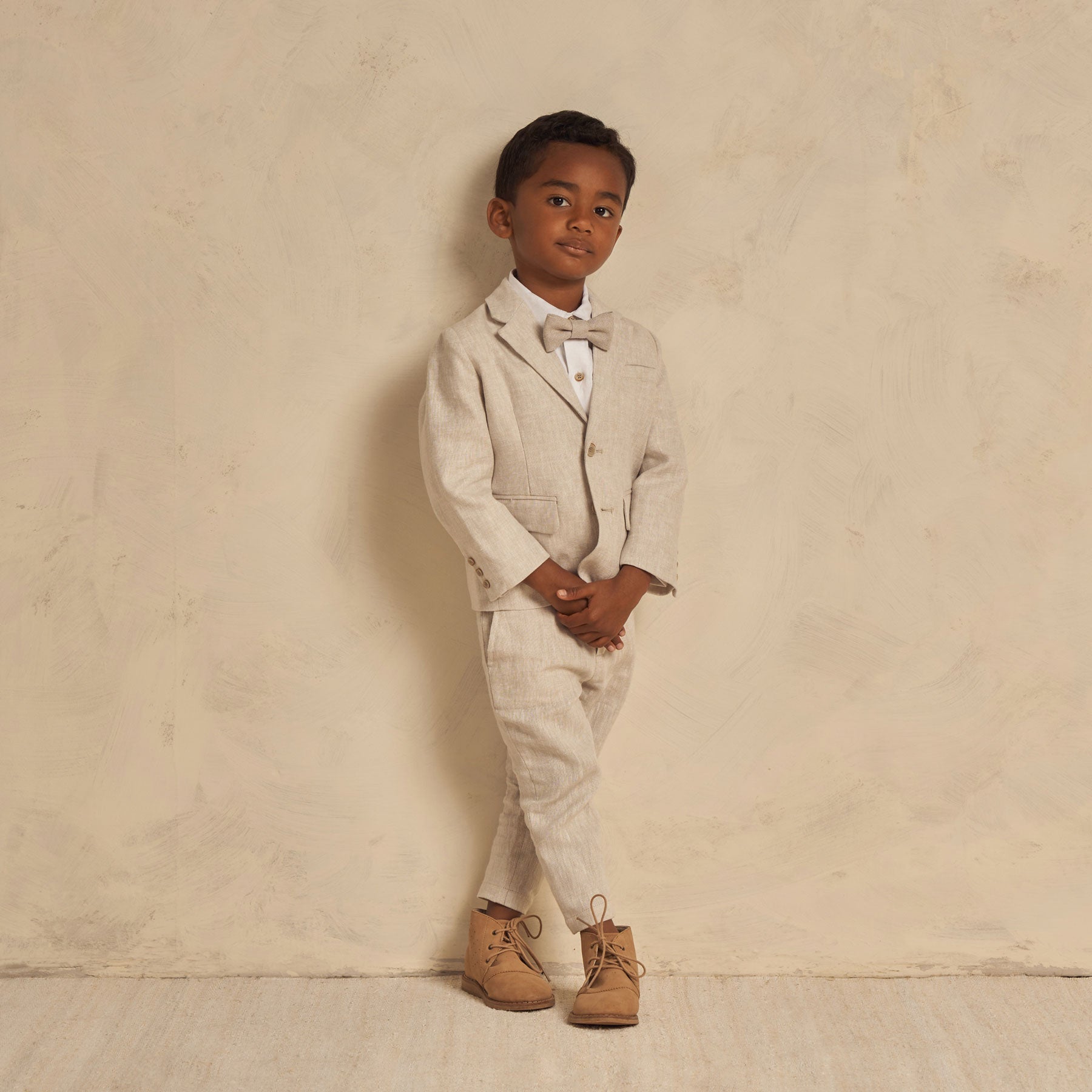 Little boy wearing Noralee Sebastian Pant - Linen