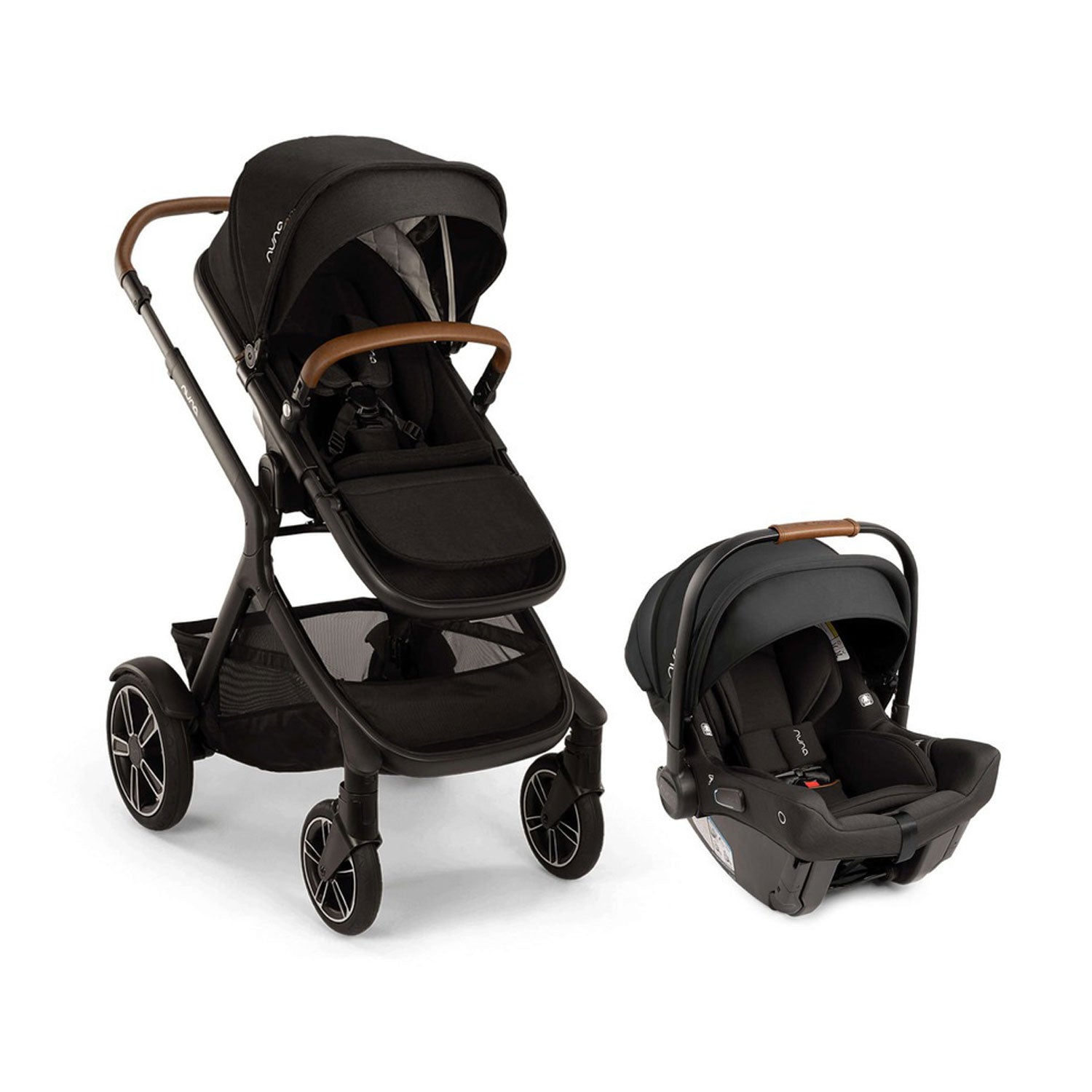 Nuna DEMI Next Stroller and PIPA Urbn Car Seat Travel System - Caviar