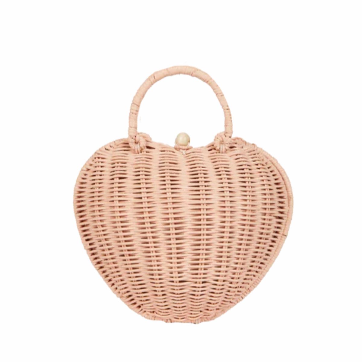 Olli Ella Rattan Luvya Bag - Rose