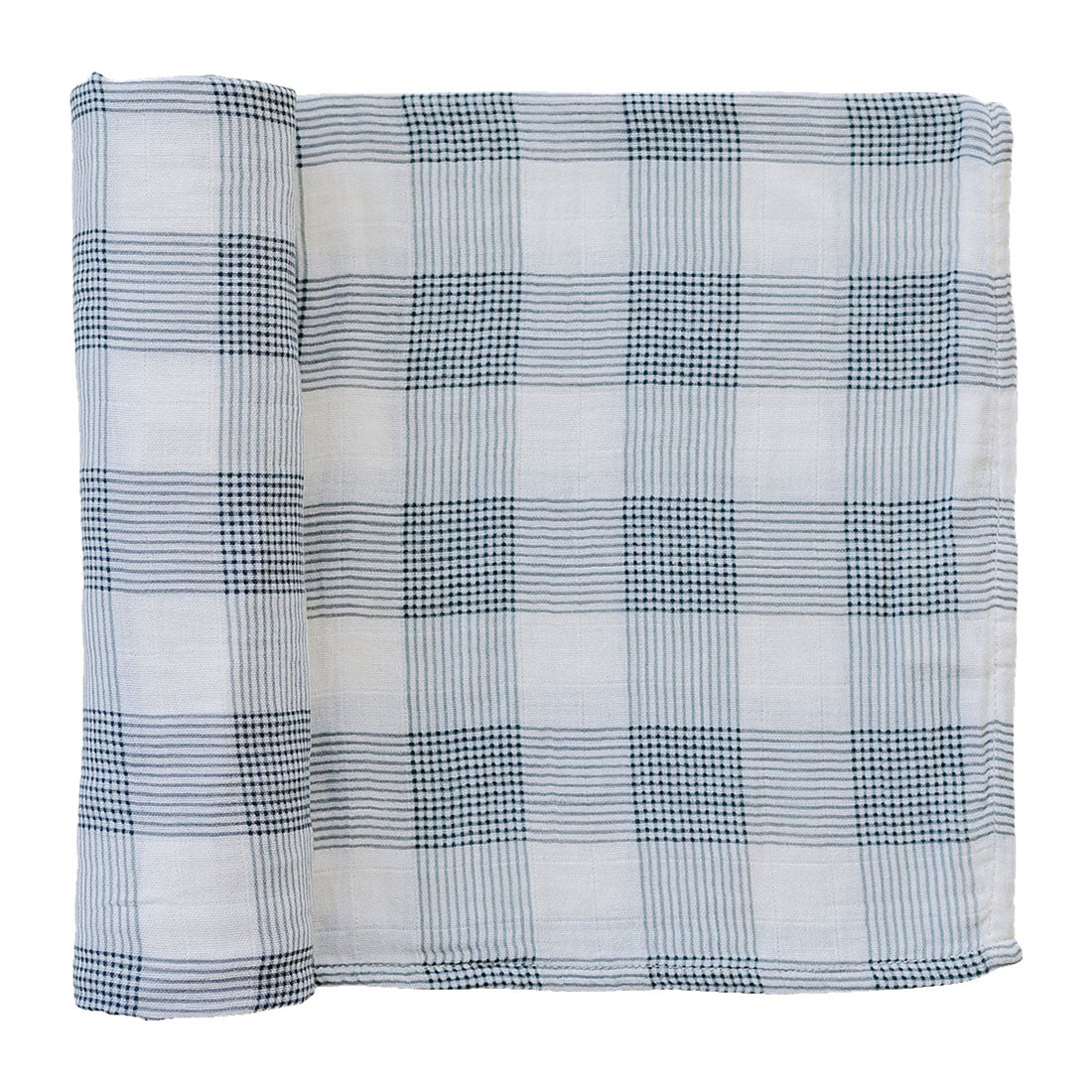 Mebie Baby Muslin Swaddle Blanket - Coastal Plaid