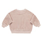 Quincy Mae Velour Relaxed Sweatshirt - Blush