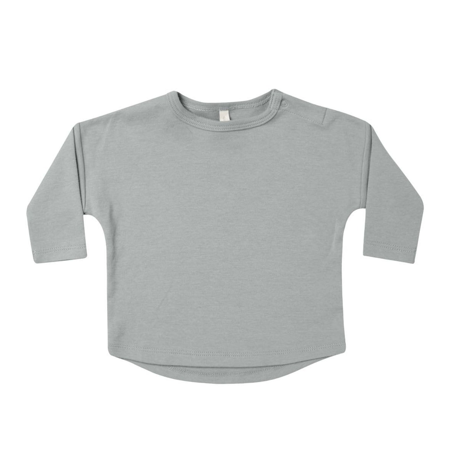 Quincy Mae Long Sleeve Tee - Dusty Blue