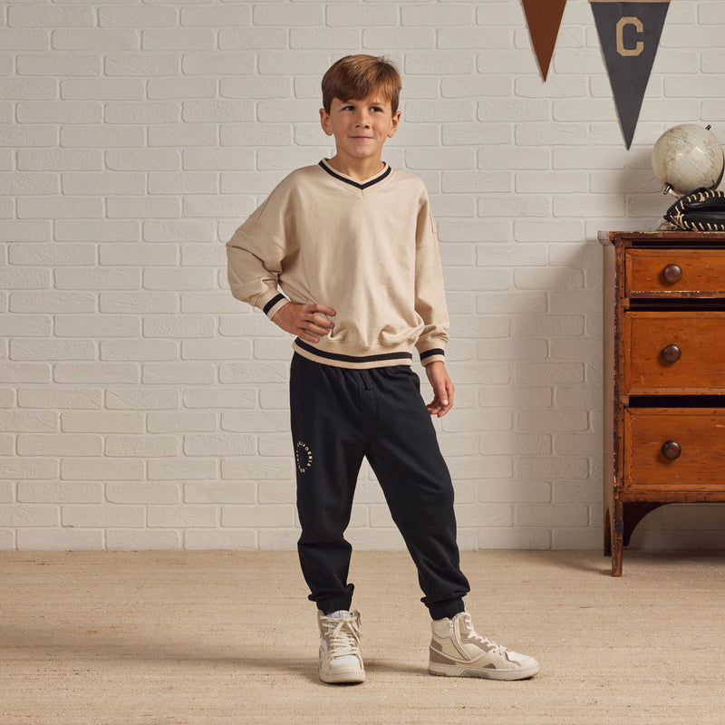 Boy wearing Rylee and Cru Jogger Pant - California Original - Black