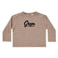 Rylee and Cru Long Sleeve Paneled Tee - Grom - Plum / Sand Stripe