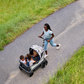 Mom and kids in Veer Cruiser City XL