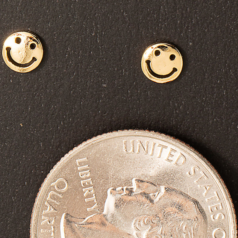 Secret Box Mini Smiley Face Stud Earrings