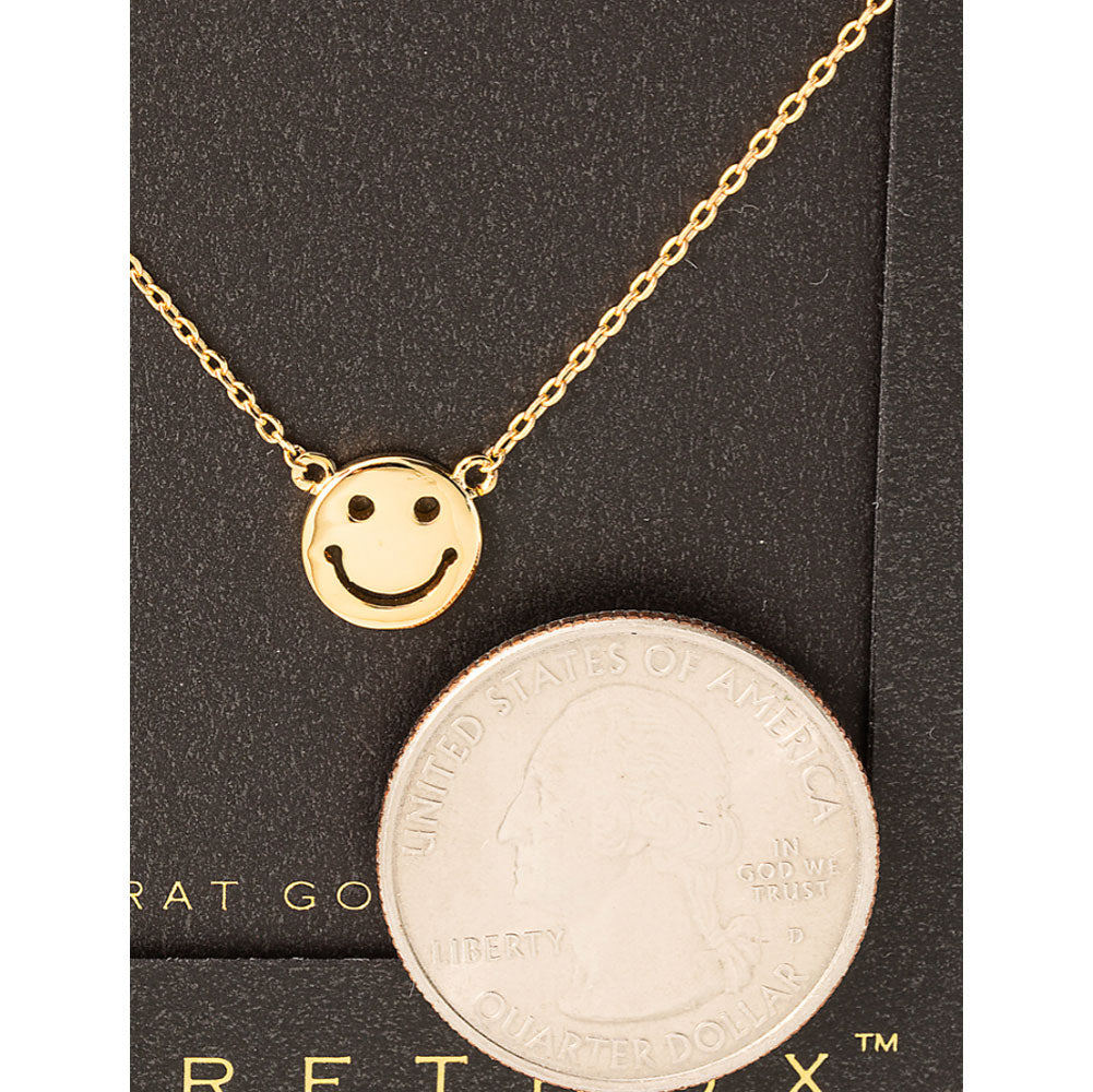 Secret Box Smiley Face Charm Necklace