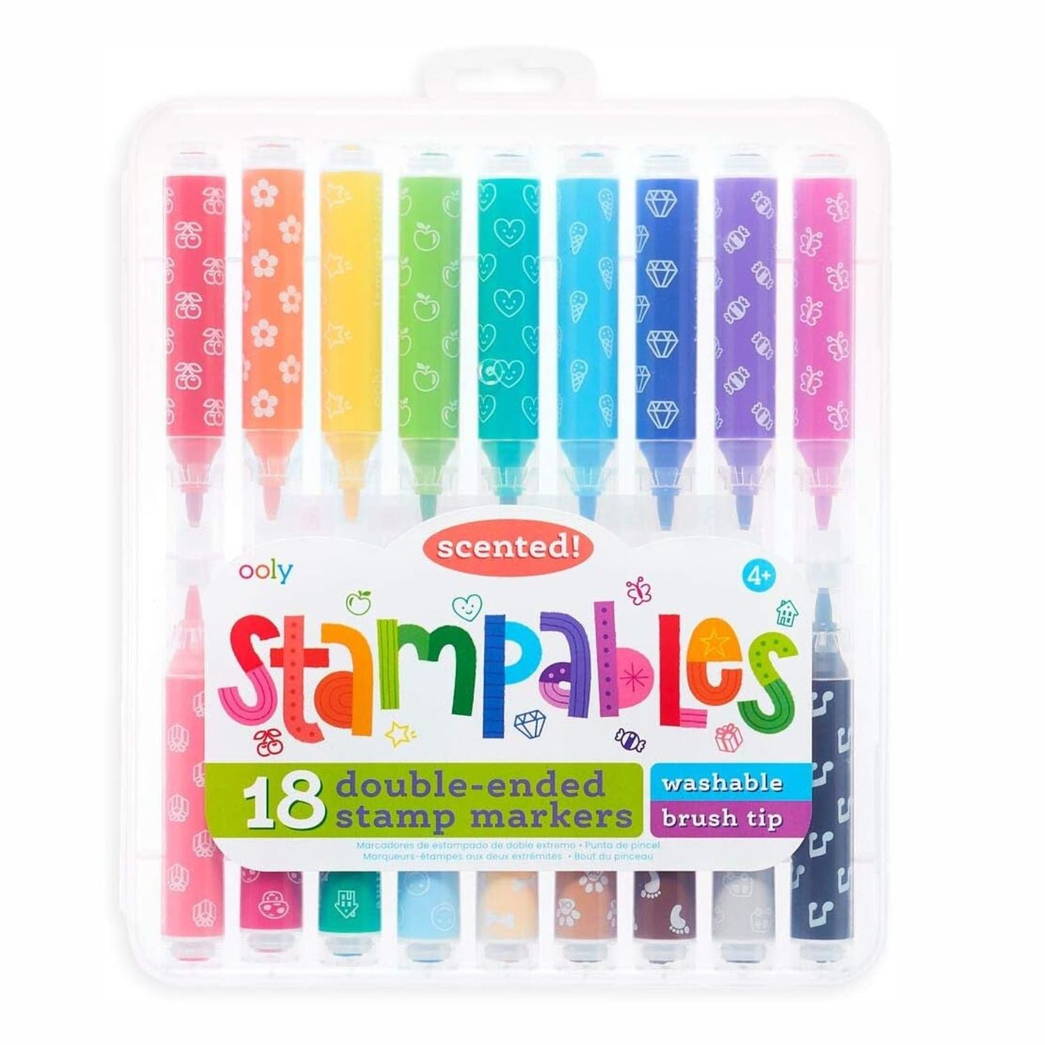 OOLY Stampables Scented Double-Ended Stamp Markers - Set of 18