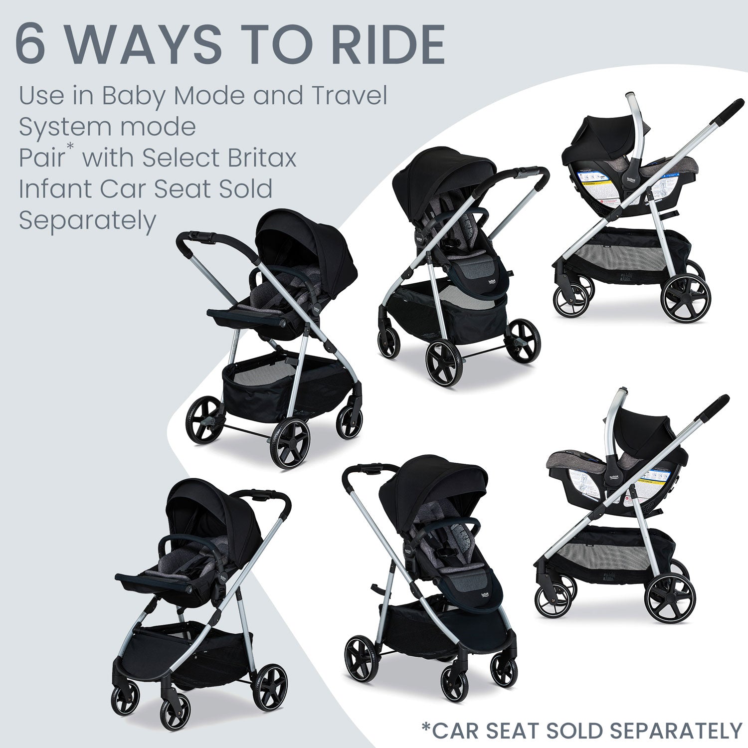 Britax Grove Modular Stroller - Pindot Onyx