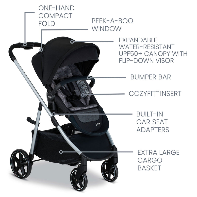 Britax Grove Modular Stroller - Pindot Onyx