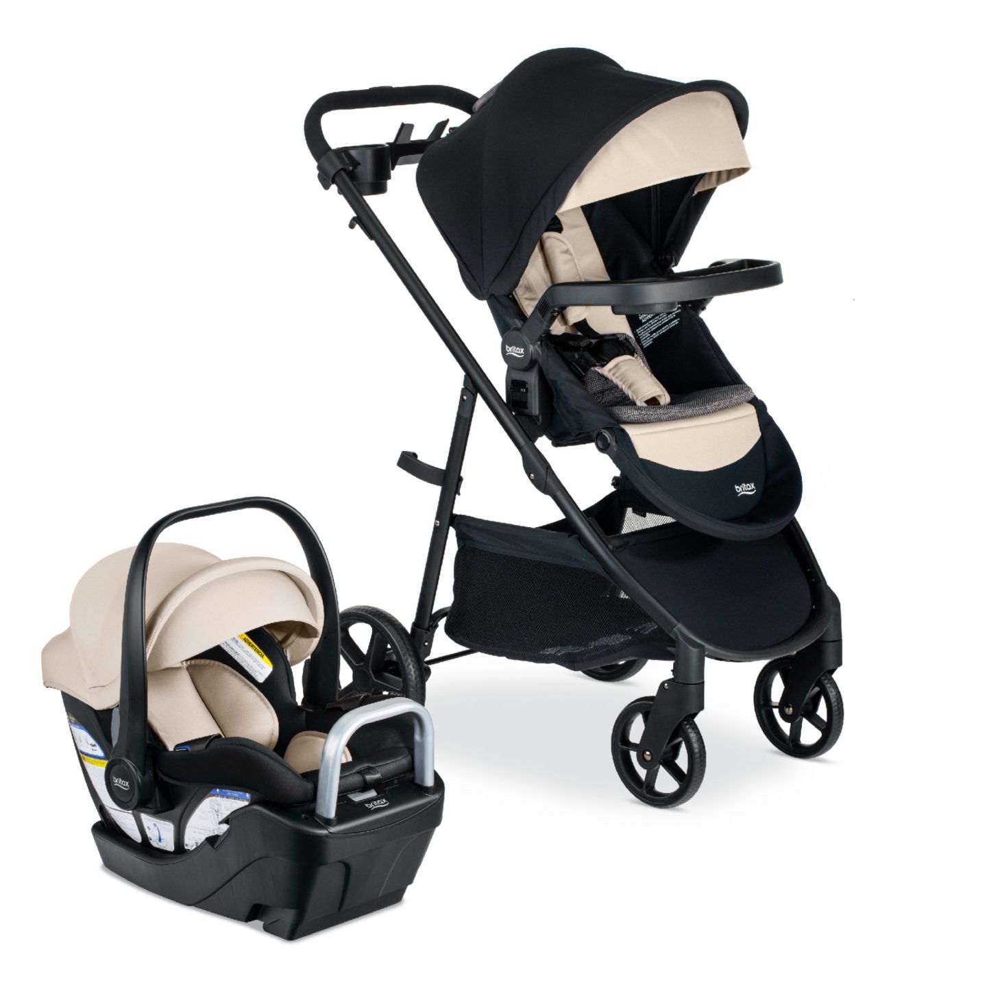 Britax Willow Brook S+ Travel System - Sand Onyx