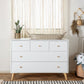 Dadada Austin 5-Drawer Dresser - White / Natural in nursery