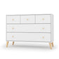 Dadada Austin 5-Drawer Dresser - White / Natural