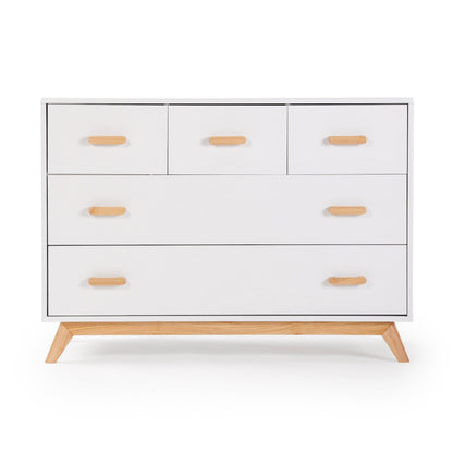 Soho 5-Drawer Dresser - White / Natural