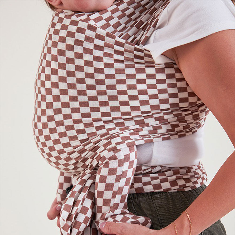 Solly Baby Wrap - Mocha Chequer