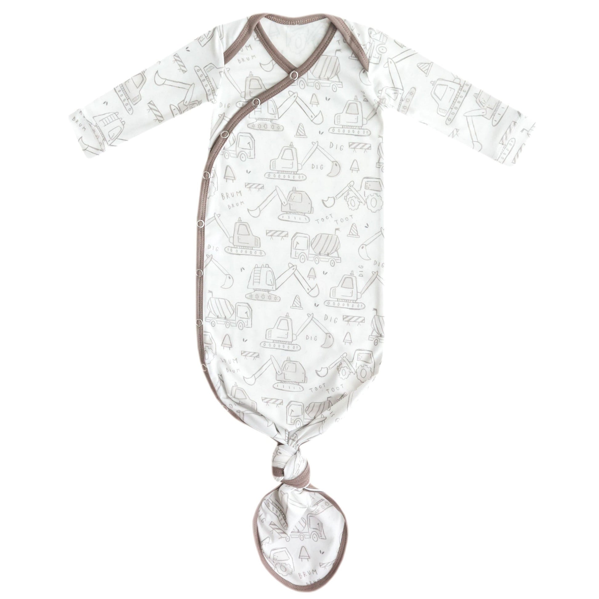 Copper Pearl Newborn Knotted Gown - Gage