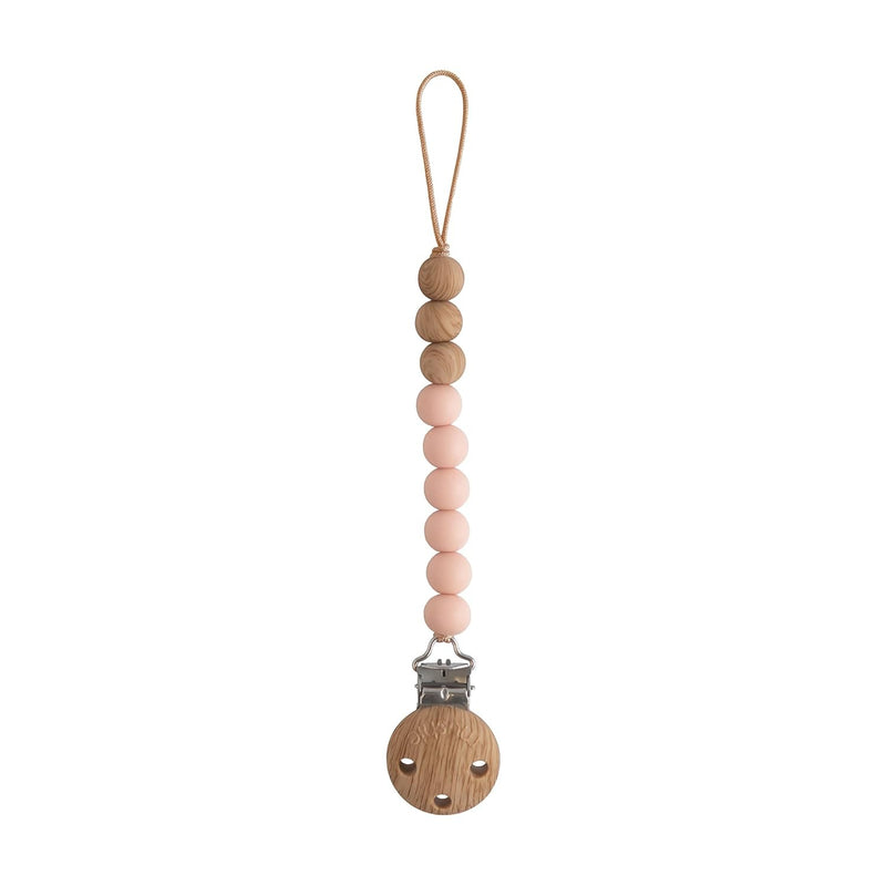 Mushie Silicone Pacifier Clip - Eva - Blush