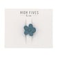 High Fives Flower Hair Claw Clips - 1.35" - Dusty Blue