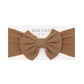 High Fives Ribbed Bow Headwrap - Tan Sparkle